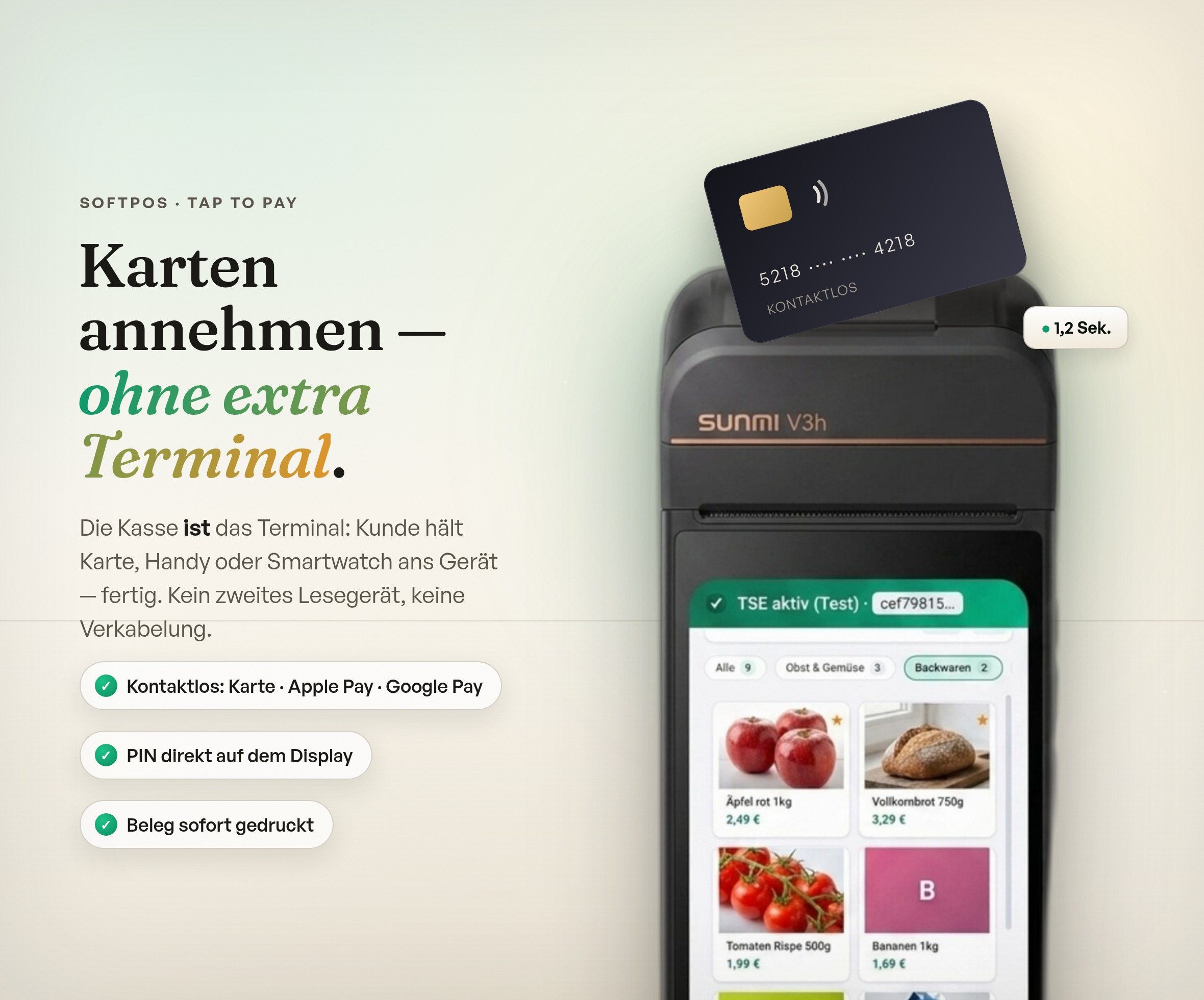 SoftPOS mit Quill - Karten ohne extra Terminal